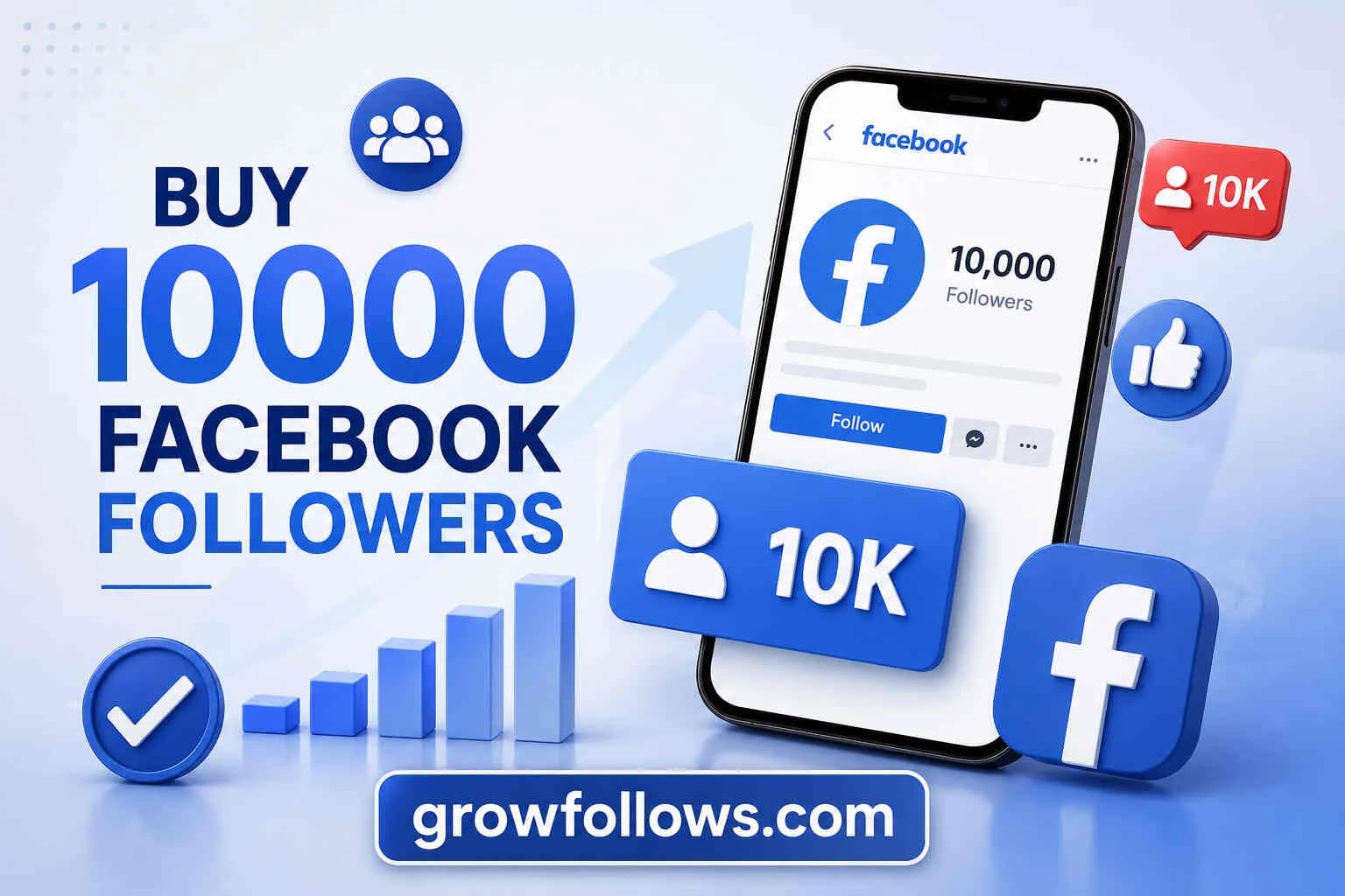 Buy 10000 Facebook Followers with Instant Delivery & Refill